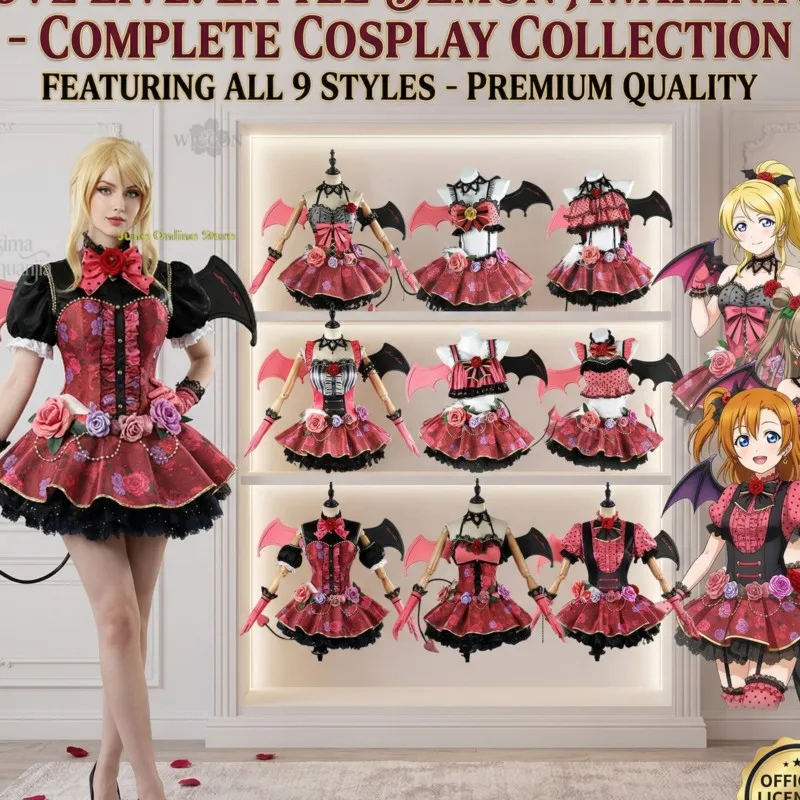 

June Online Store Kotori Nozomi Nico Eli Hanayo Umi Maki Rin Honoka Sexy Lingerie Pink Dress Lolita Wings Cosplay Anime Game Lov