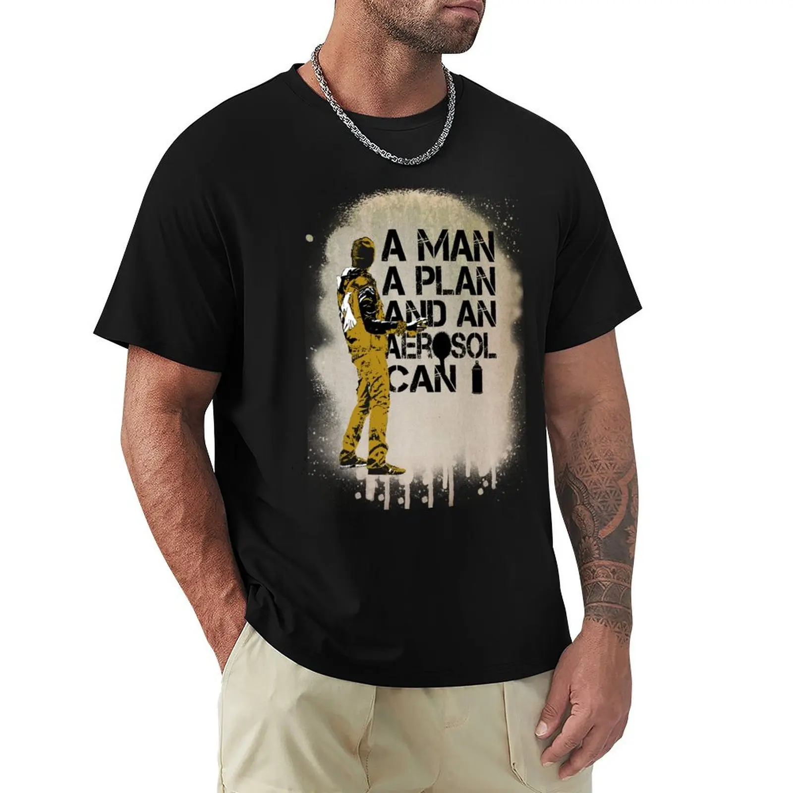 

A Man, A Plan and an Aerosol Can T-Shirt hippie clothes animal prinfor boys anime vintage graphic tee men tshirt