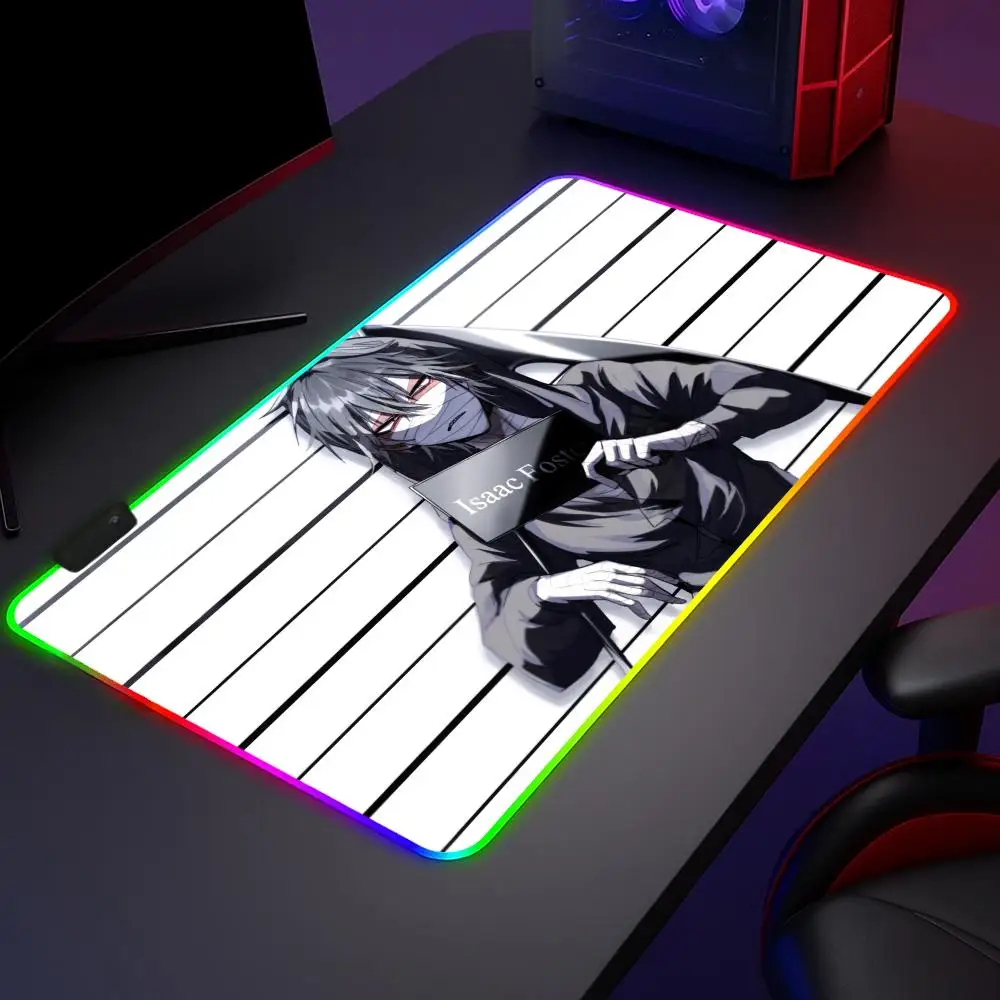 Angels of Death Mouse Pad RGB,Gaming Mat Led Mousepad，Extended,Large RGB Mat,SoftPad,DeskMat,Glowing Pad