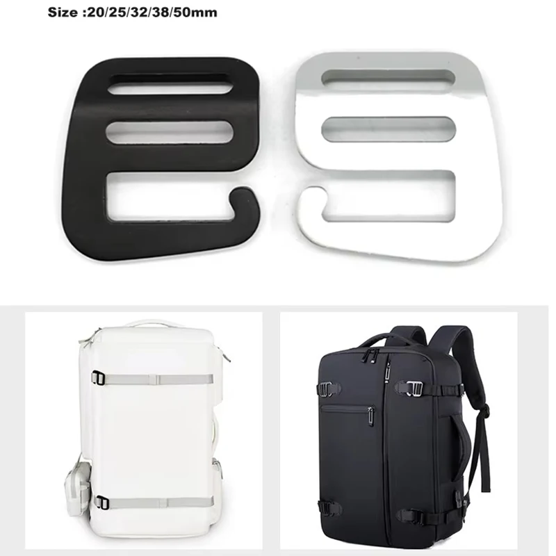 2 قطعة الألومنيوم G هوك سلم الشريحة مشبك حزام ظهره حزام الضابط حزام اكسسوارات 20 مللي متر 25 مللي متر 32 مللي متر 38 مللي متر 50 مللي متر #5