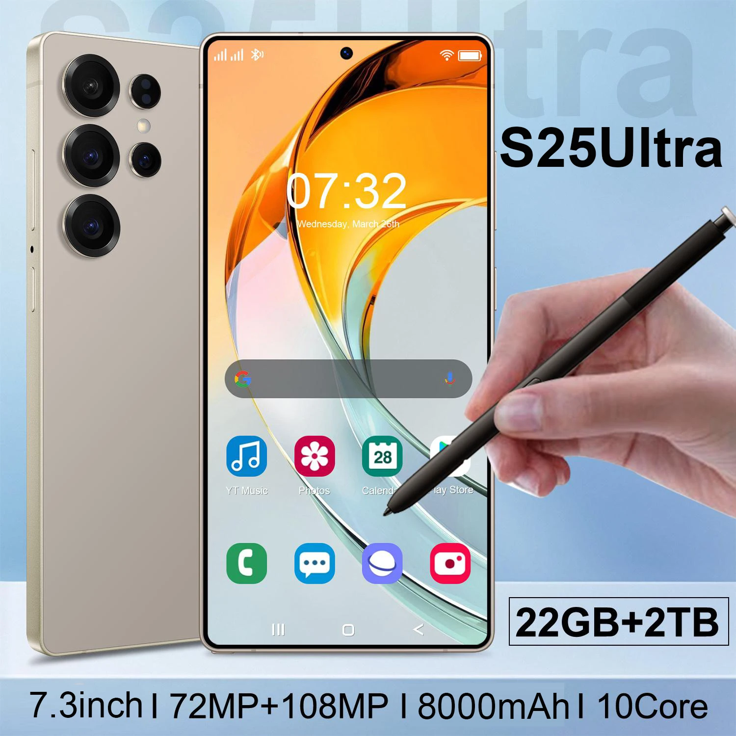 

2025 HOT S25 Ultra Smartphone Original 7.3 Inch Celulares Android Moblie Phones Unlocked 5G Dual Sim Global Version CellPhones