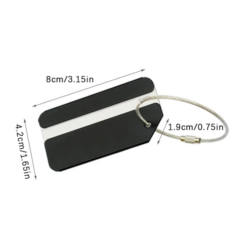 Luggage Tags Aluminium Alloy Suitcase Tag Travel Labels Set With Steel Loop ID Luggage Tags For Suitcases Travel Accessories