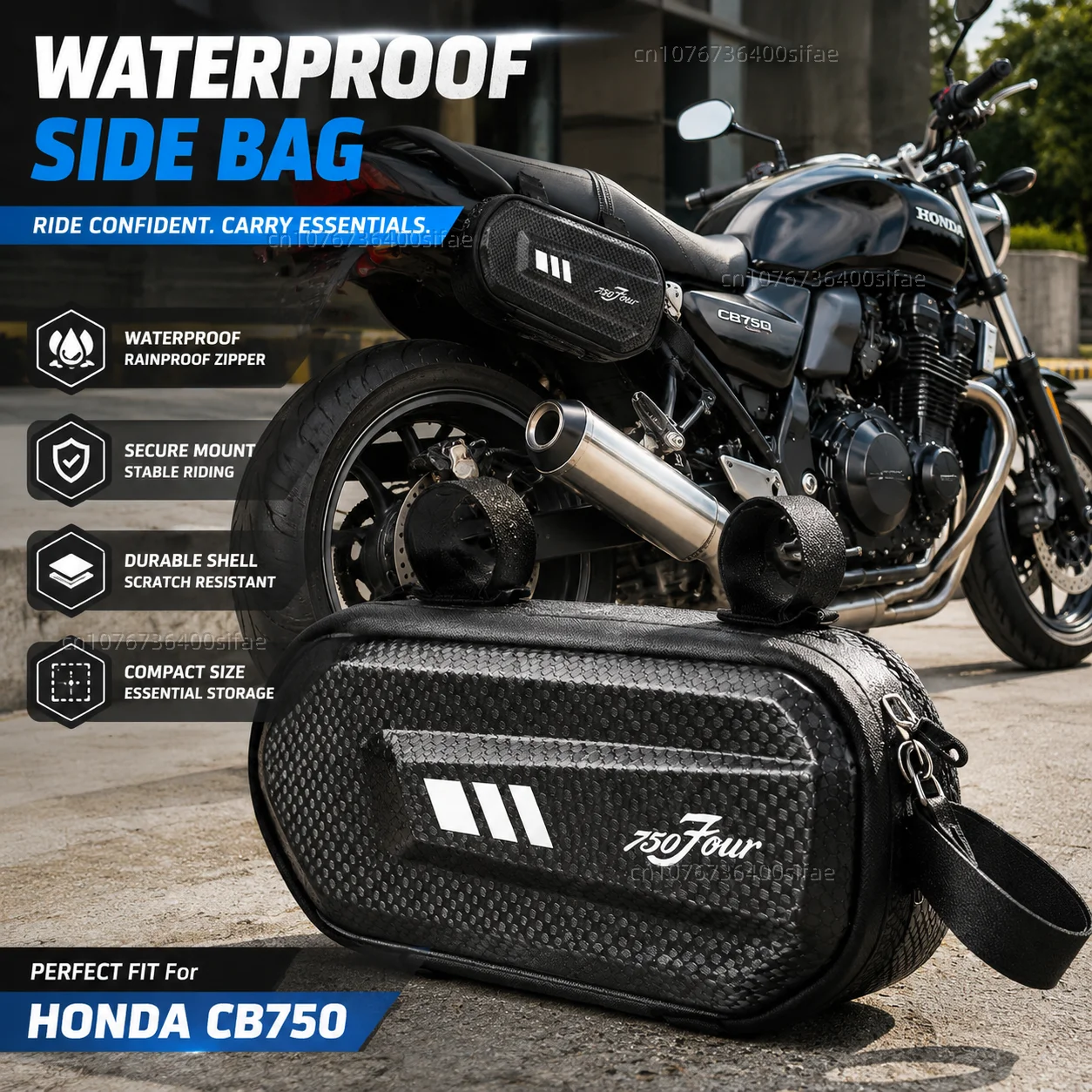 Motorcycle Side Bag Personalized Logo Waterproof Hard Shell Saddlebag For For HONDA CB750 CB 750 HORNET 2023 Side Bag