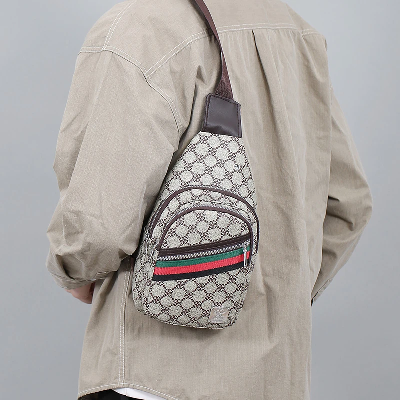 Herren Multifunktions Messenger Bag Schultertuch Brusttaschen Umhängetasche Lässige Handtasche mit Kopfhörerloch – Detail 8