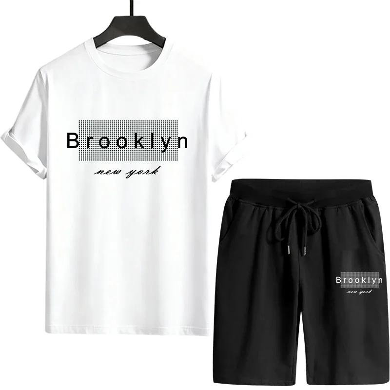 

2026 Summer Men's Tracksuit Daily Wear Single Piece Versatile Sleeved T-shirt and Sports Short Casual Quality Outdoors Jogging