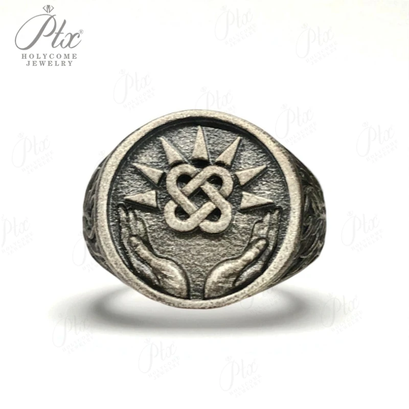 

Винтажное популярное изысканное кольцо из стерлингового серебра 925 пробы унисекс, подходящее для обручальных украшений, подарков на Рождество и годовщину