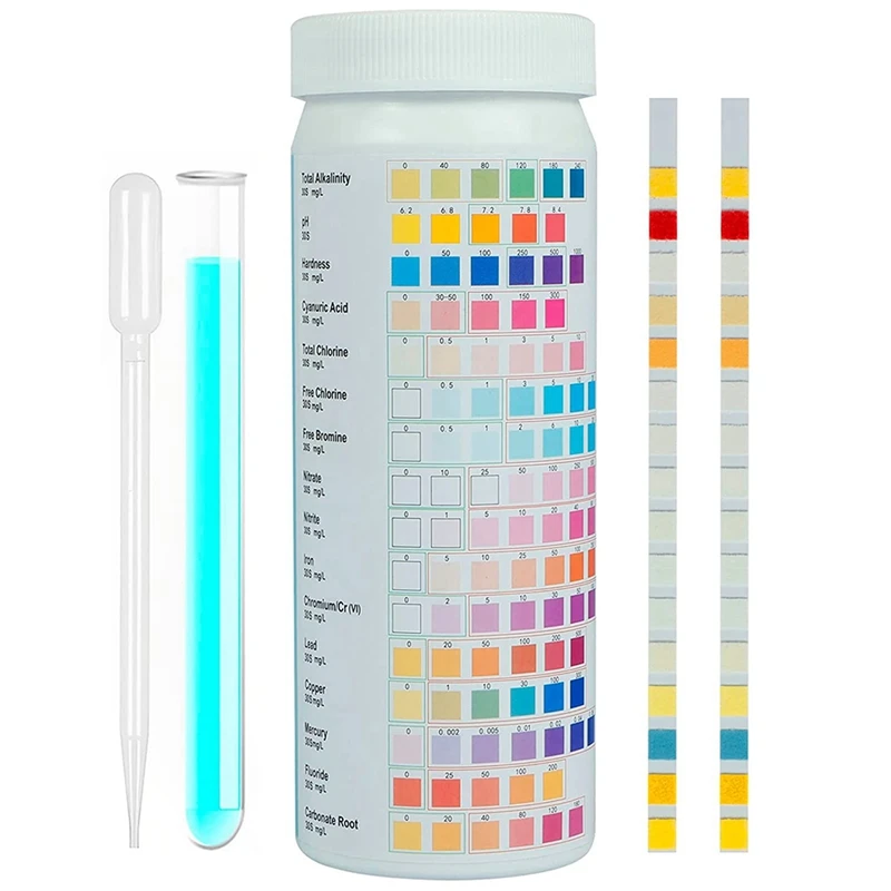 

16 In 1 Premium Drinking Water Test Kit For Drink Water, 100 Strips Accurate Water Test Strips Water Accessories