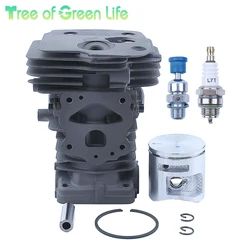 44mm Cylinder Piston Kit L7T 2-Stroke Spark Plug with Decompression Valve For Husqvarna 43CC 47CC 49CC 52CC 254 257 261 262