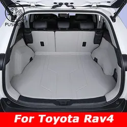 Leather Car Trunk Mat For Toyota RAV4 XA50 2021 2022 2023 2024 2025 RAV 4 XA 50 Hybrid Cargo Liner Cover Pad Carpet Accessories