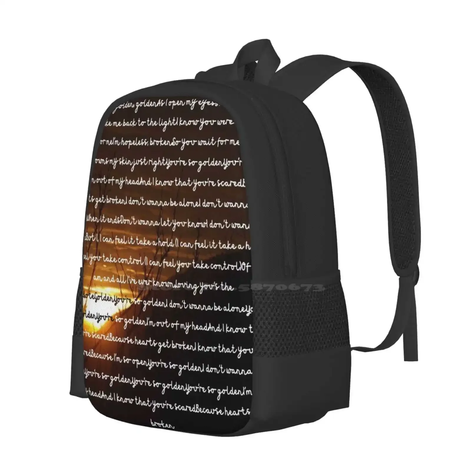 كلمات ذهبية رائجة البيع حقيبة مدرسية على ظهره حقائب عصرية Golden Adore You Moon Cherry She البطيخ السكر Tpwk عباد الشمس المجلد 6