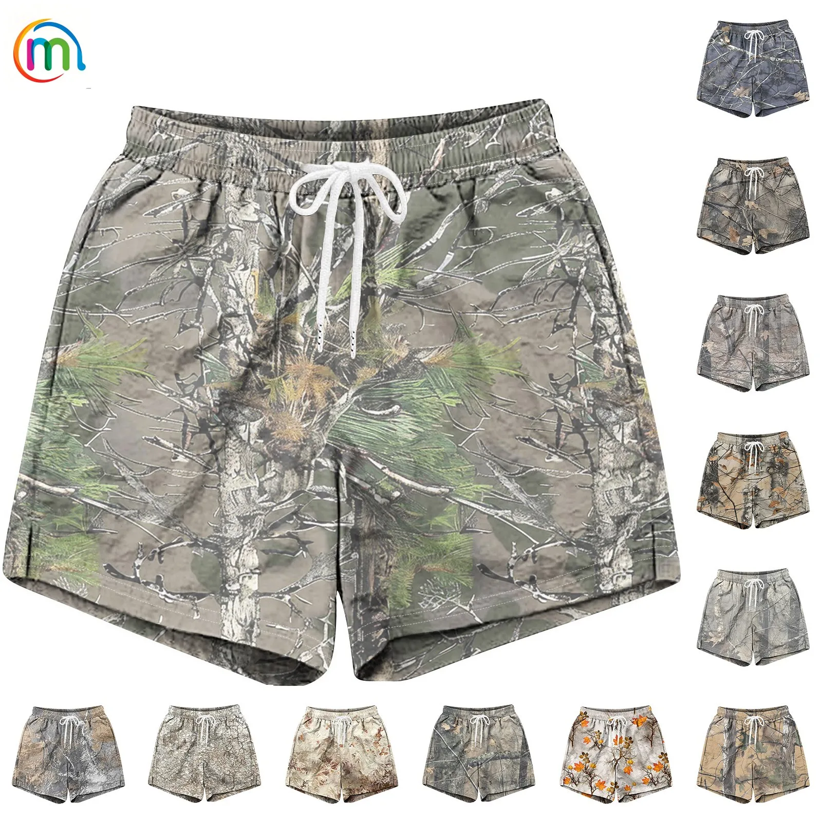 

2025 HOT 3d Camouflage Printed Men'S Beach Shorts Casual Swim Trunks Personality Cool Sports Outdoor Camo Board Shorts Clothing