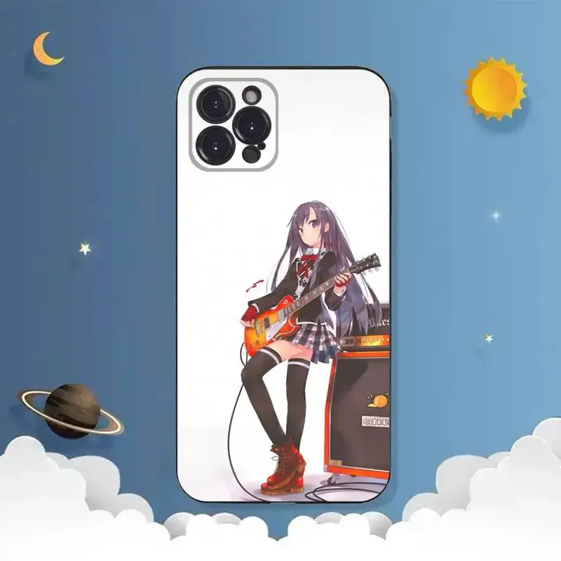 Yukinoshita Yukino Oregairu Phone Case For iPhone 11 12 Mini 13 14 PRO XS MAX X XR 6 7 8 Plus Black Shell