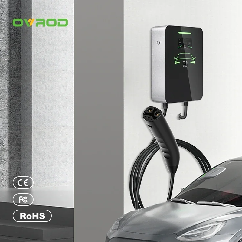 

Ovrod 48A Wifi App Tesla Electric Vehicle Charging Stations Wallbox 11Kw Wall-Mounted Ev Charger Cargador De Bateria De Carro