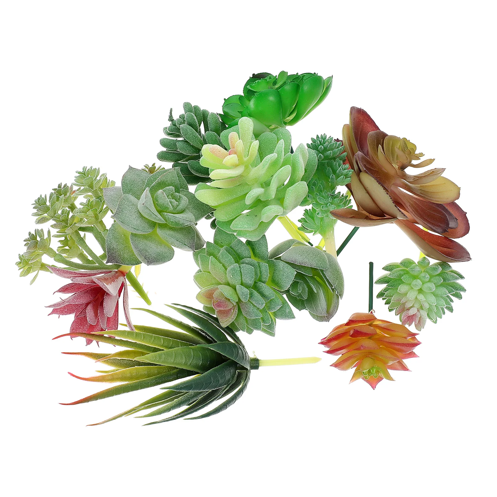 

Simulated Succulents Artificial Flower Arrangements Decoration for Indoor Faux Plants Fake Crafts Stems