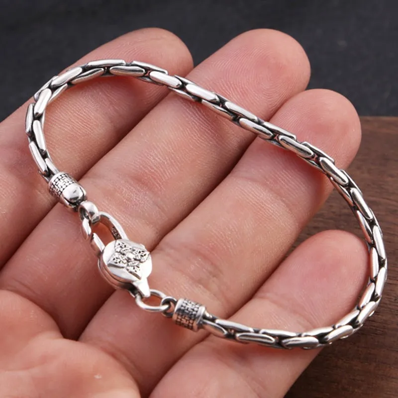 High quality S925 sterling silver bamboo men\'s and women\'s necklace bracelet retro fashion personality party gifts