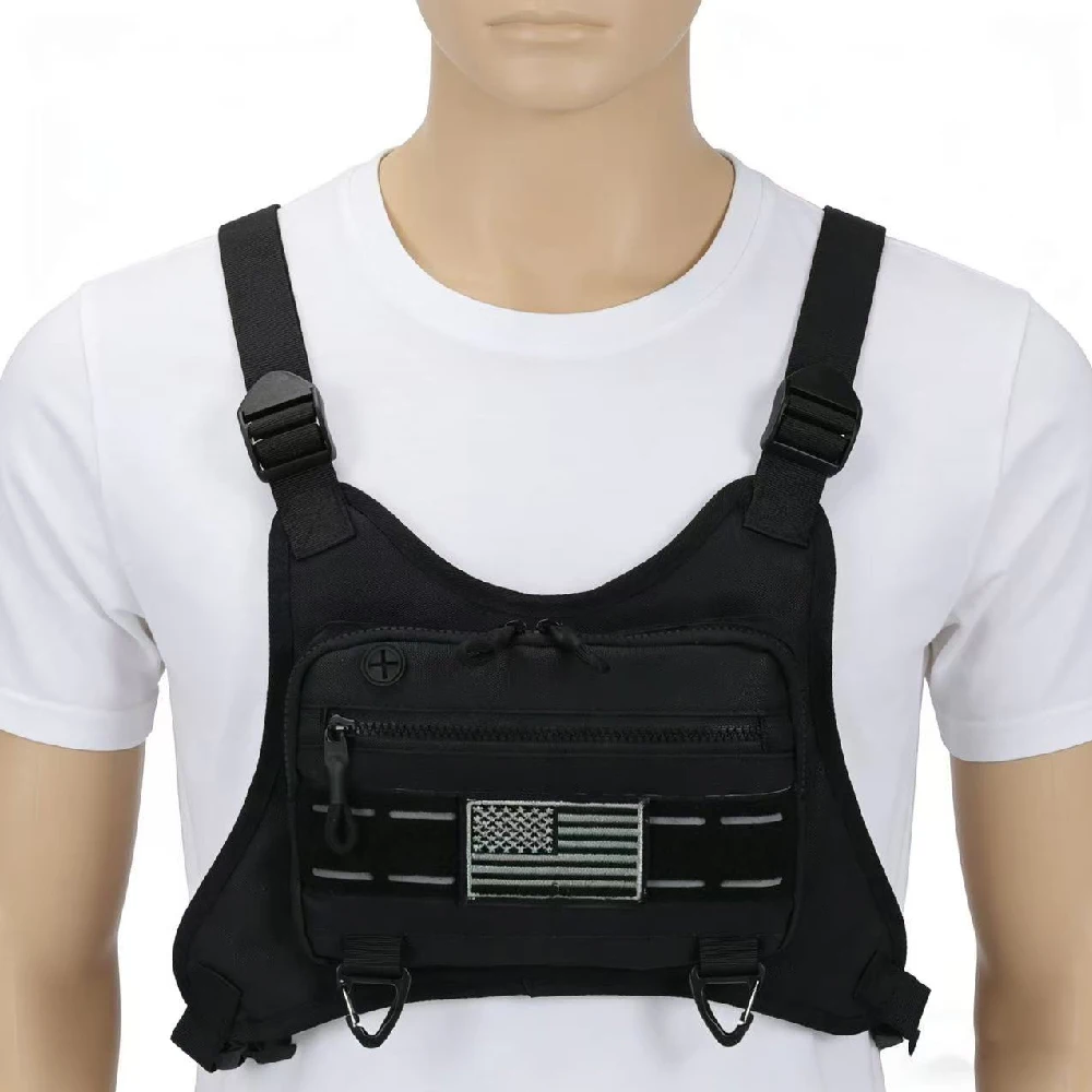 Sportliche Brusttasche für Damen und Herren, wasserabweisend, leicht, mit integriertem Handyfach, ideal zum Laufen, Radfahren, für das Fitnessstudio, für den täglichen Gebrauch und vielseitig einsetzbar. – Detail 6