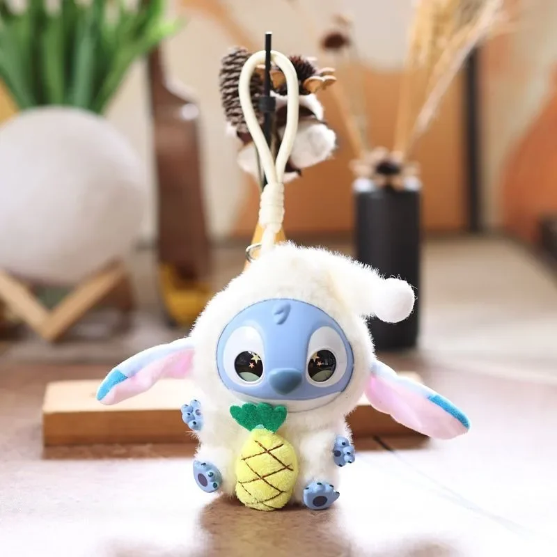 Disney Bag Pendant Stitch Eat Something Before Sleep Series Plush Blind Box Vinyl Toys Cute Doll Mystery Box Decor Gift Toy