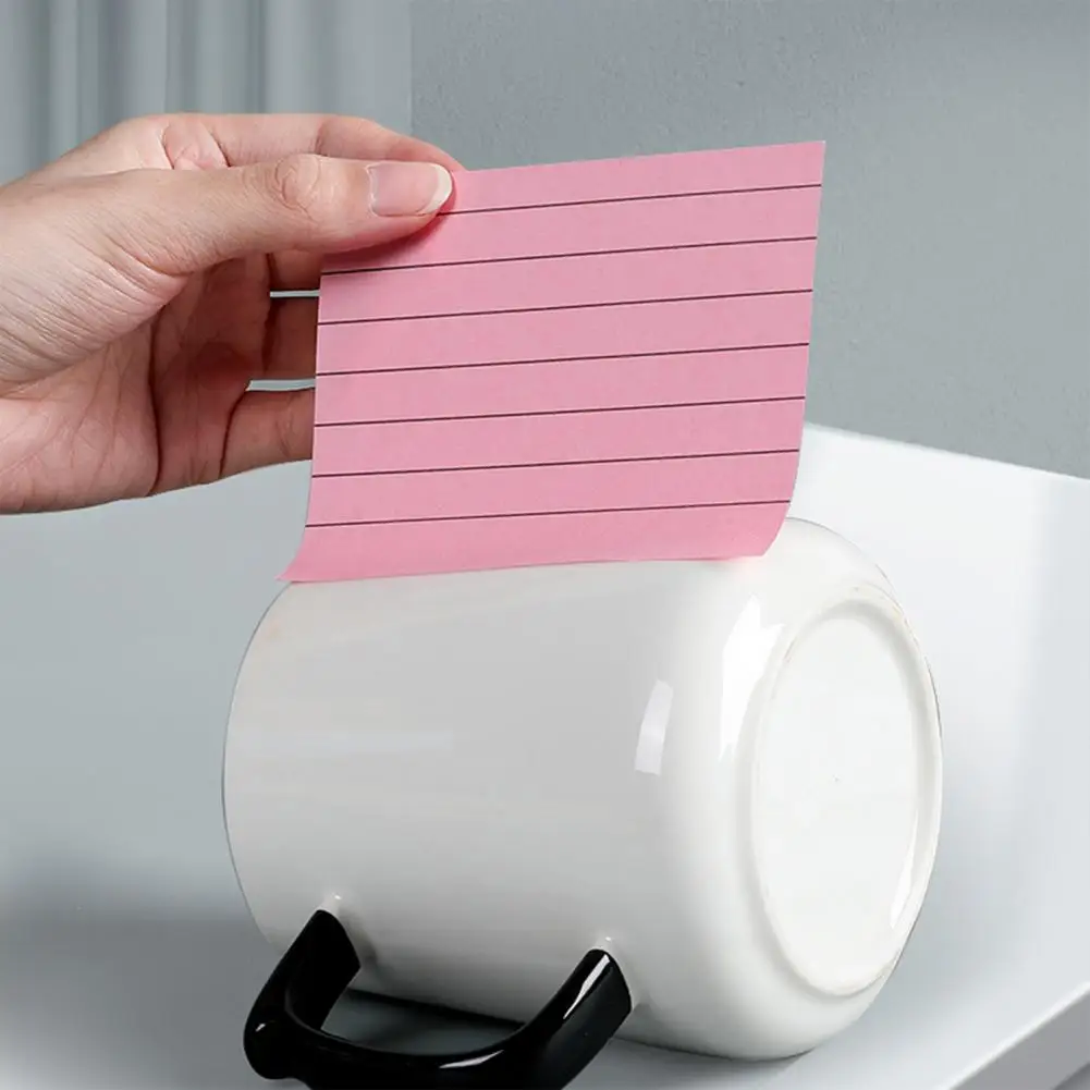 100-sheet Index Card Book 400 Sheets Sticky Notes Set with Great Stickiness Smooth Writing Solid Color Self-adhesive for Office