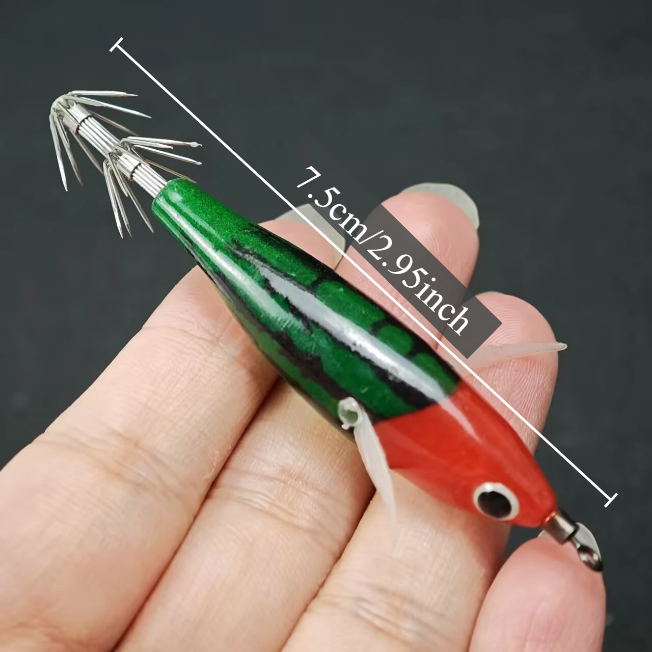 7 Stück/Set Leuchtende Garnelen-Angelköder, Salzwasser-Garnelen, Oktopus- und Tintenfisch-Jigs, Angelhaken, Angelzubehör, Garnelenköder – Detail 1