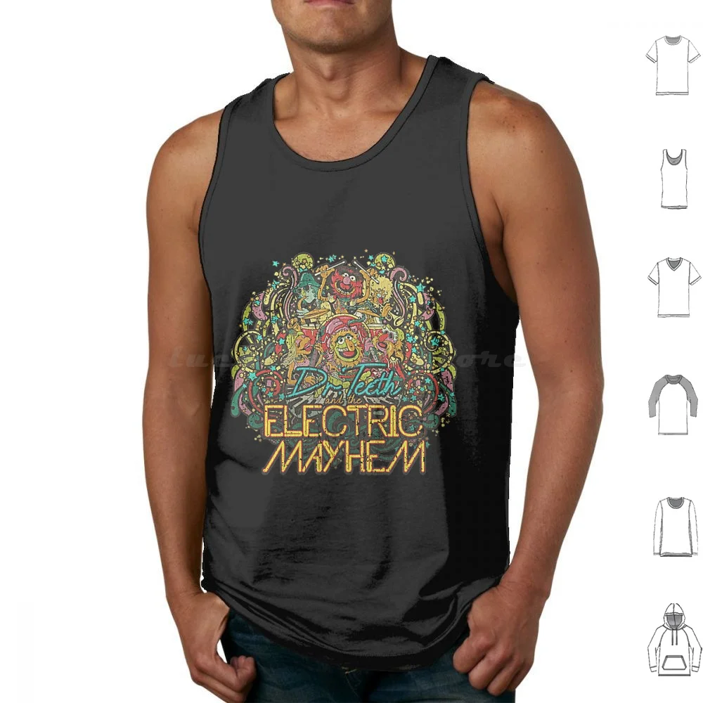 

Dr. Teeth And The Electric Mayhem 1975 Tank Tops Print Cotton Electric Mayhem Bandshirt Classic Dr Teeth Dr