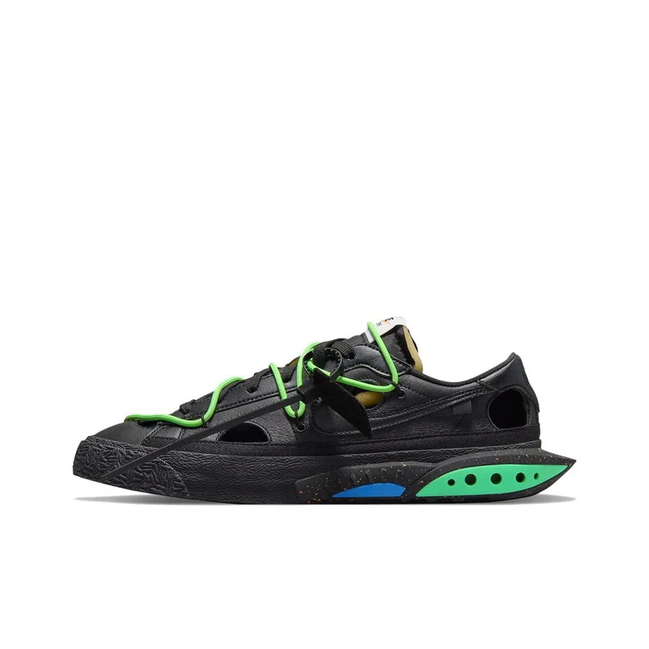 nike-x-off-white-blazer-77-'black-and-electro-green'-chaussures-de-skateboard-basses-unisexe-noir-vert-dh7863-001