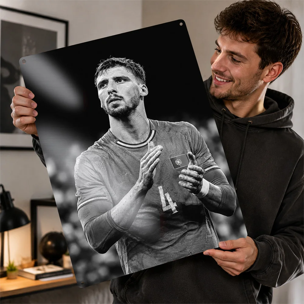 Rúben Dias Football Printed Poster Customized Metal Sign Club Legacy Style Wall Art Perfect For Stadium Enthusiasts In Bedroom
