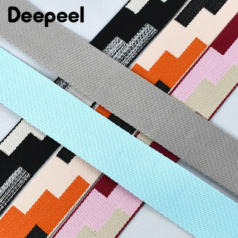 2Meters Deepeel 38mm Jacquard Webbing Nylon Ribbon Bag Strap Lanyard Belt Clothes Backpack Bias Tape DIY Sewing Accessories