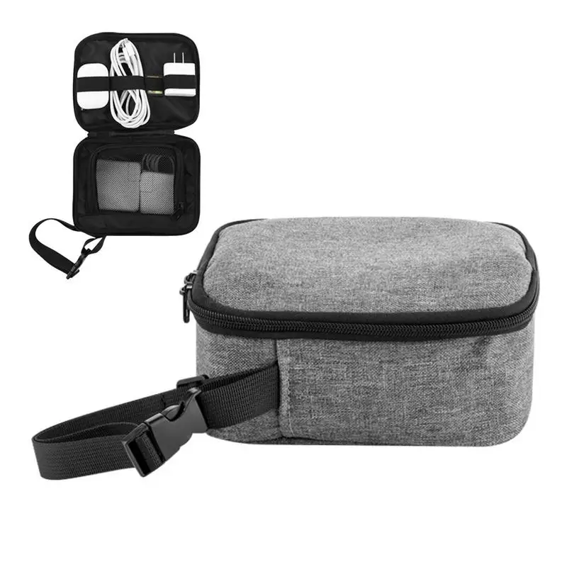 Cable Storage Bag Shockproof Travel Cable Organizer Pouch Portable Tech Carrying Bags Charger Earphone Storage Box Cable Winder