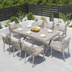 Tavolo e sedia da esterno combinazione cortile semplice per il tempo libero all'aperto Nordic high-end giardino terrazza balcone rattan impermeabile