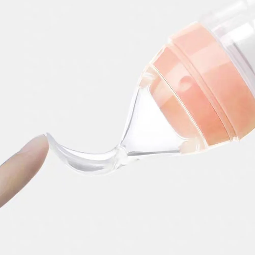 

120ml Infant Feeding Bottle Squeeze Feeder with Spoon Supplement Food Dispenser Portable Safe for Babies Travel Friendly Design