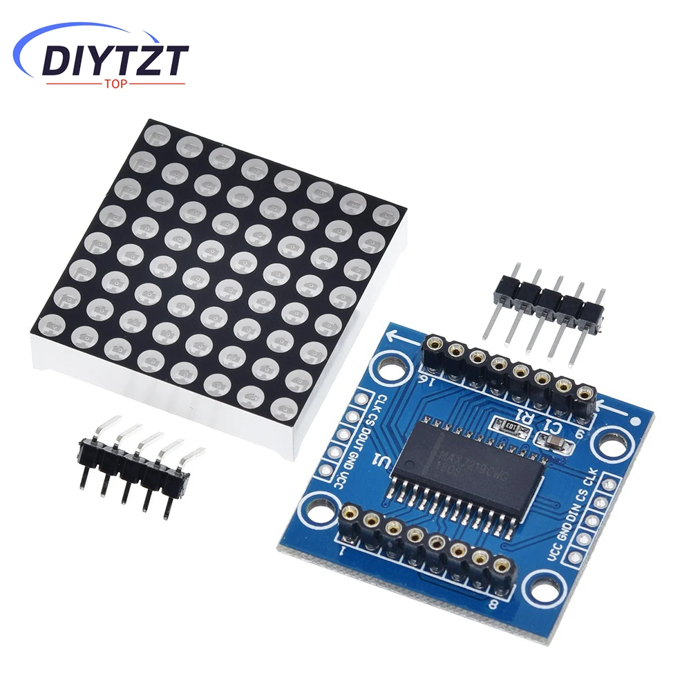 DIYTZT MAX7219 Modul Dot Matrix Modul Mikrokontroler Modul Tampilan Barang Jadi, Dapat Bersama untuk Pemrograman Arduino