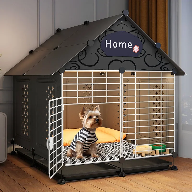 

Dog cage Small and medium-sized dog Teddy Bigbear Indoor dedicated one room one bathroom kennel with toilet integrated pet cage