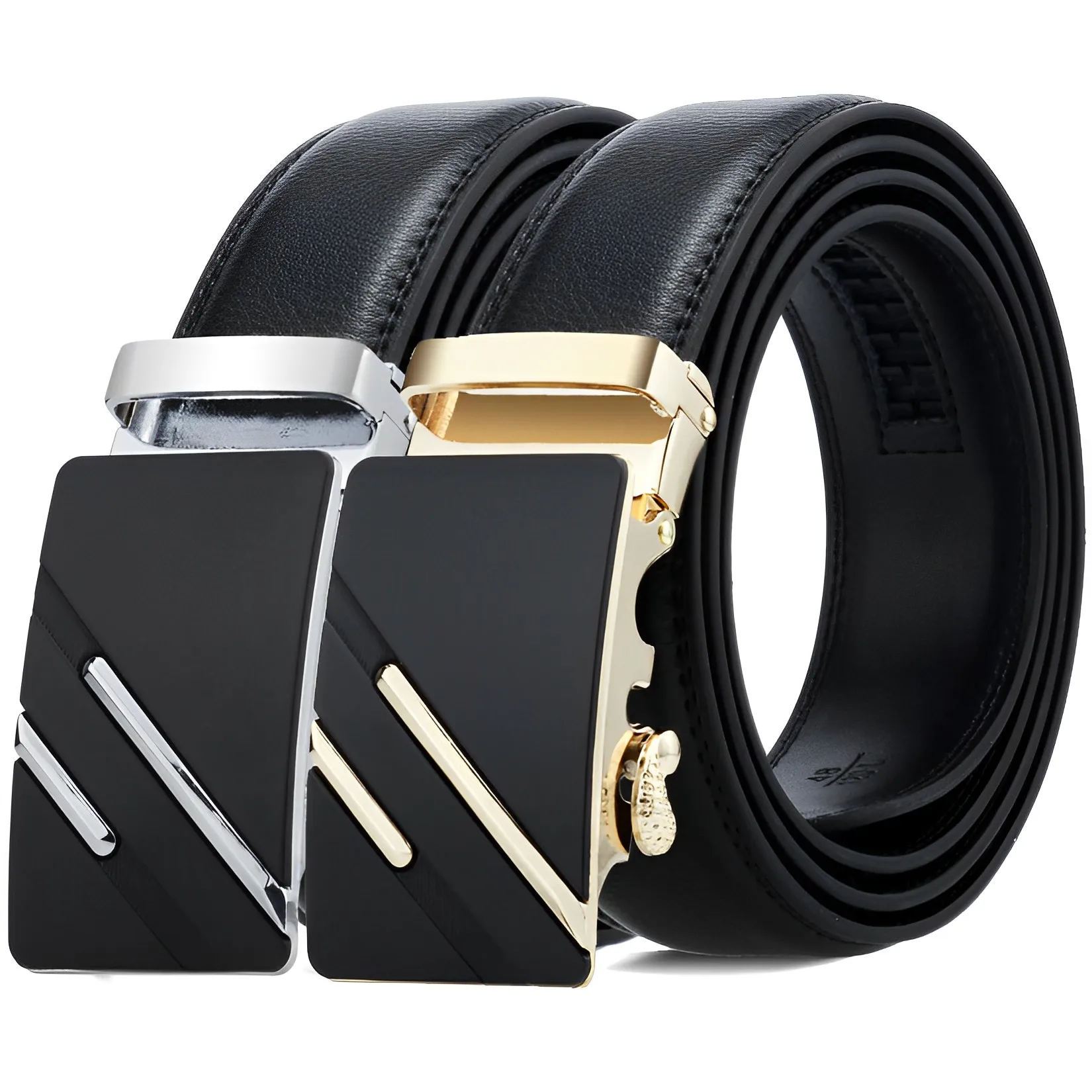 Unisex Men's Genuine Leather Belt Alloy Automatic Buckle Business Belts Designer Belt for Men Plus Size 130 140 150 160 170cm