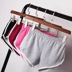 New Summer Street Fashion Shorts Women Elastic Waist Short Pants Women All-match Loose Solid Soft Cotton Casual Short Femme