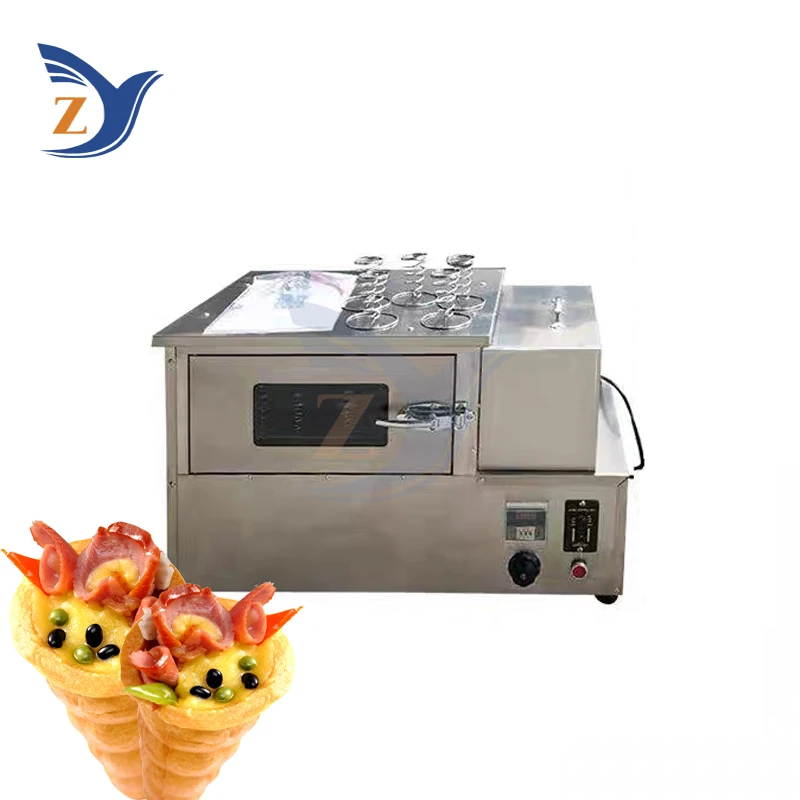 

Holding a Pizza Maker Oven 12pcs Stainless Steel Baking Machine Hand Hold Bread Making Rotating Forming Equipment Multi Function