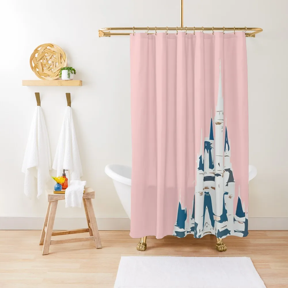 

pink castle Shower Curtain Modern Showers For Bathroom Waterproof Shower Transparent Bathroom Shower Curtain