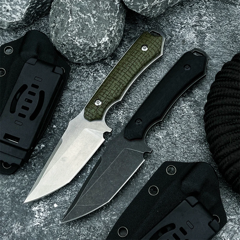 

Открытый нож с фиксированным лезвием 8CR13MOV, стальное лезвие G10, ручка, выживание в дикой природе, резка в джунглях, охота, кемпинг, инструмент с ножнами