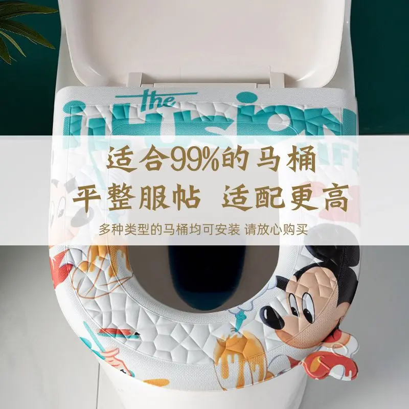 Disney Mickey Minnie Mouse EVA sedile del Water Water Proof Cartoon Donald Duck adesivi antibatterici per wc