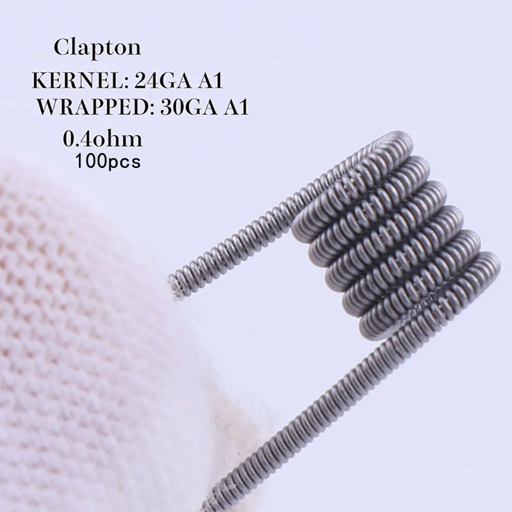 XFKM 50pcs/box A1/316 Flat twisted wire Fused clapton Hive wires Alien Mix twisted Quad Tiger coils Heating Resistance coil