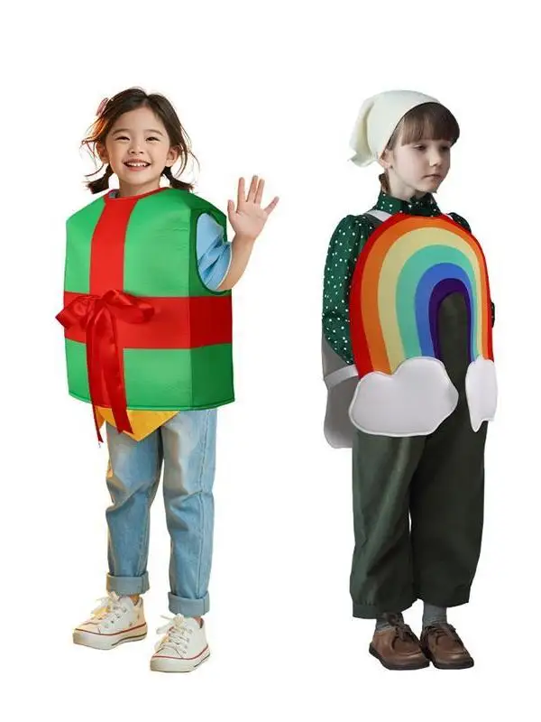 ชุดคอสเพลย์เด็ก ชุดเต้นฟองน้ำสนุกๆ ชุดแสดงข้อต่อเคลื่อนไหวได้ ทำจากผ้าโพลีเอสเตอร์ ชุดแฟนซีตลกๆ