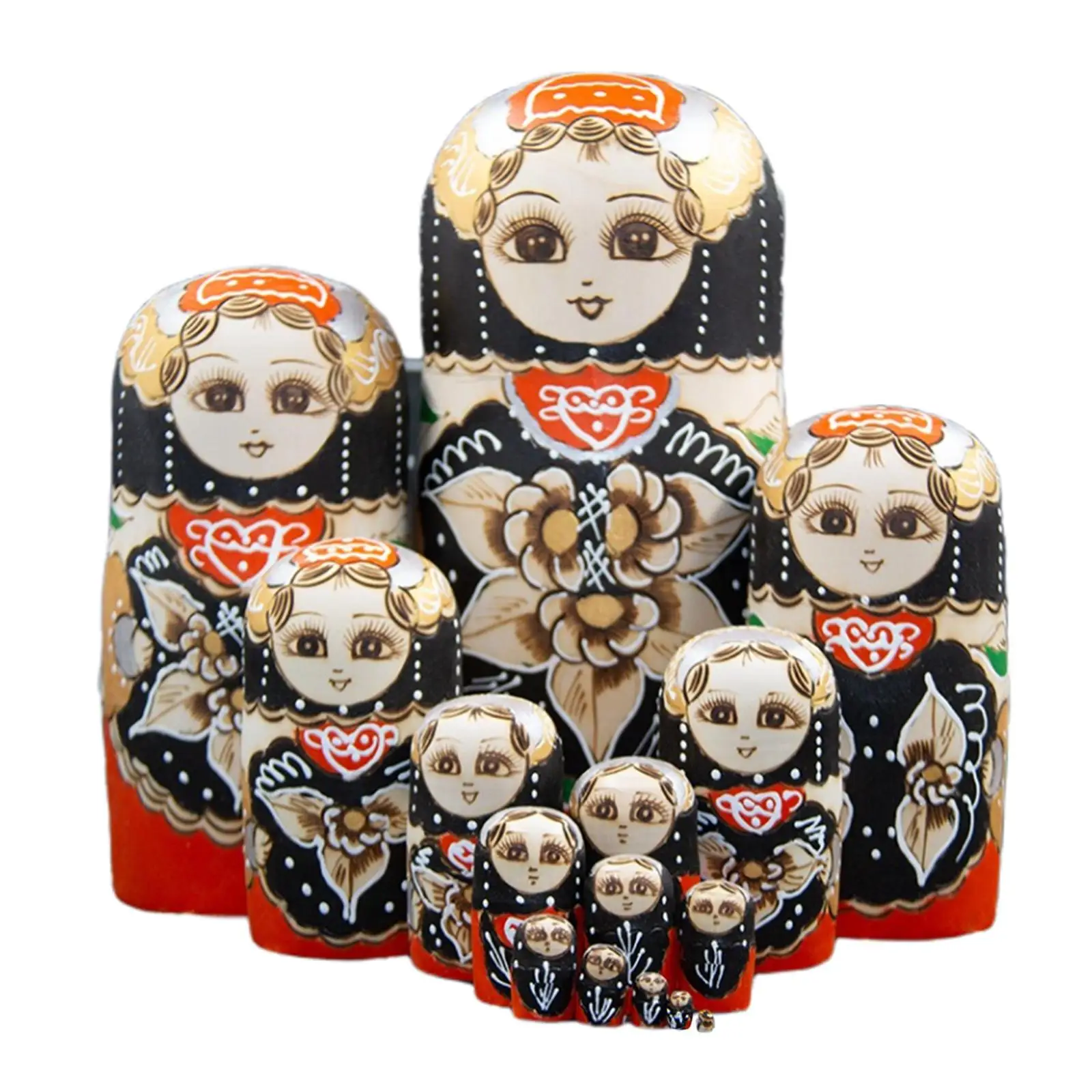 15Pcs Russian Doll Matryoshka Toy Birthday Gifts for Toddlers Boys Girls