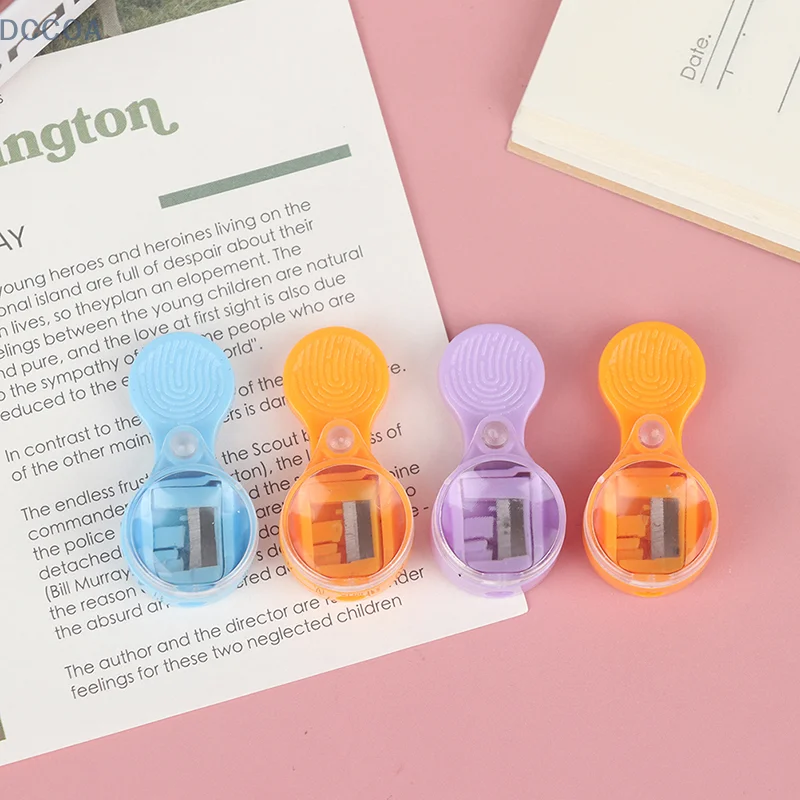 Random 4pcs Pointer Pencil Sharpener Mini 2mm Leads Sharpener Portable Sharpener