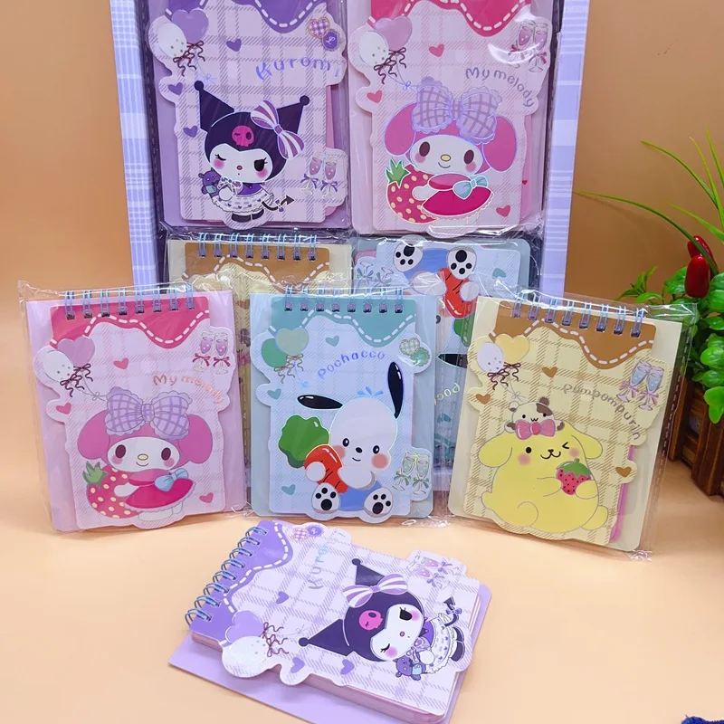 12pcs/lot Sanrio Melody Kuromi Coil Notebook Cinnamoroll Notepad Cute Memo Diary Planner Stationery Gift Office School Supplies