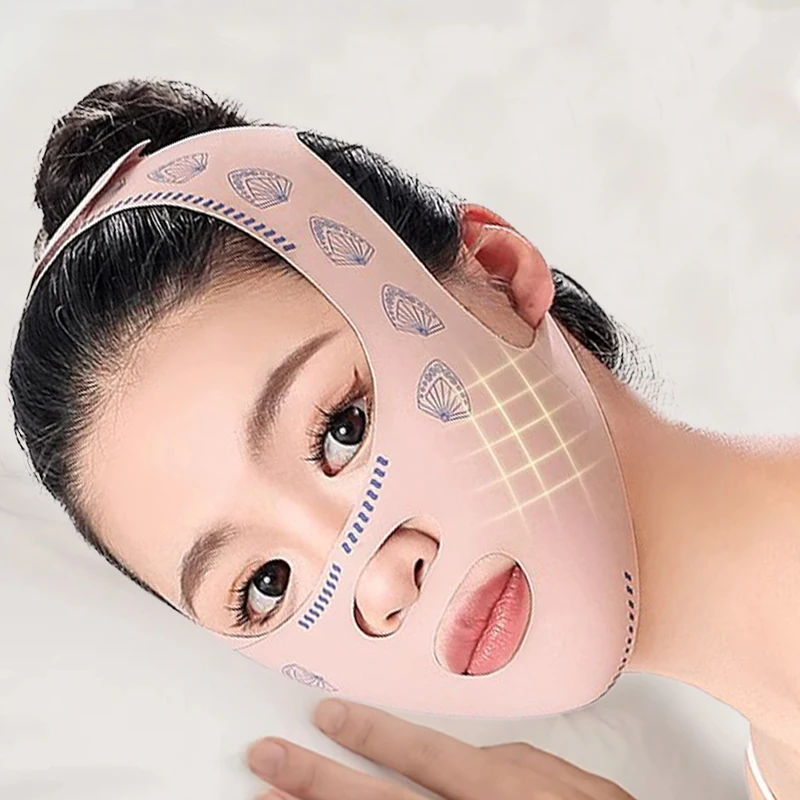 HUA vendaje adelgazante para mejillas y barbilla, moldeador en V, línea en V, máscara de levantamiento facial, banda antiarrugas, máscara para dormir, belleza y salud