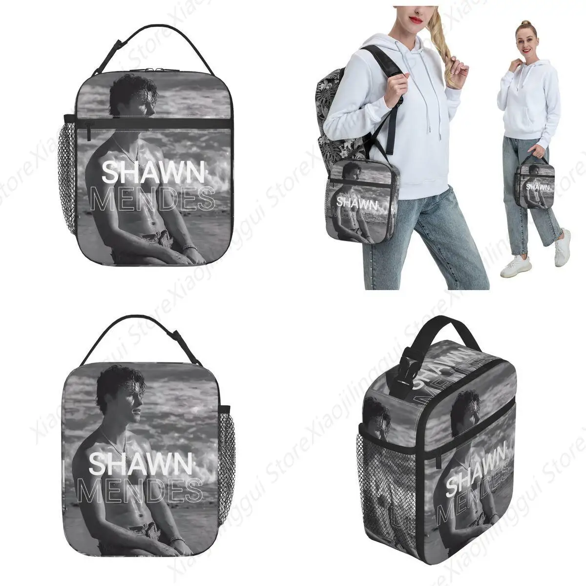 Insulated Lunch Box Cool Singer Shawn Mendes Product Pop Rock Storage Food Box Ins Style Thermal Cooler Bento Box For School