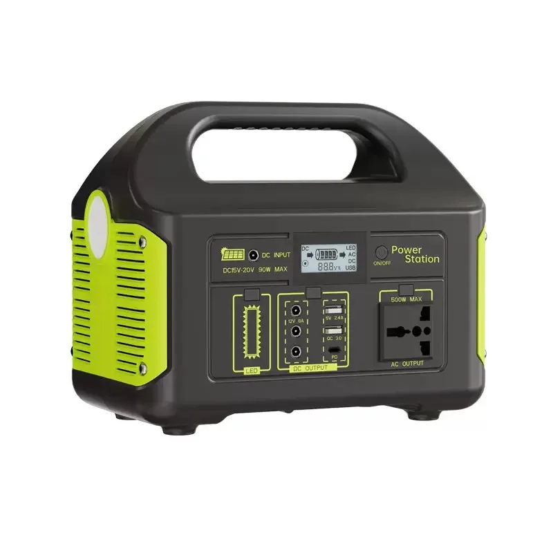 

LIfepo4 Battery 500W Rechargeable Electric Solar Generator Portable Backup Power Station for Home Camping