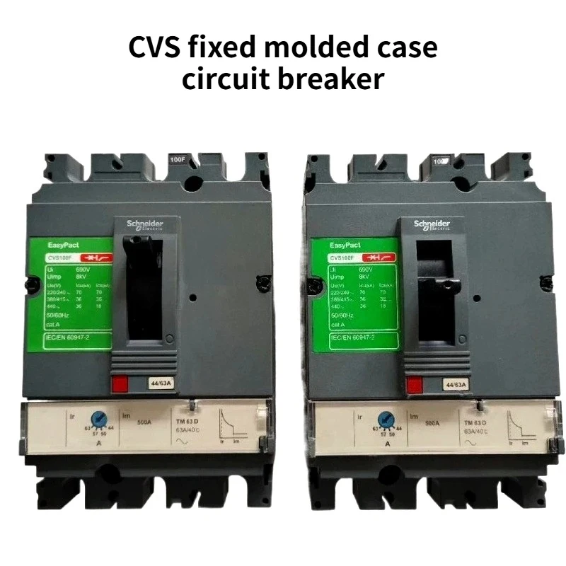 Schneider Electric CVS100F/160F 3P Fixed Molded Case Circuit Breaker 36KA Smart Home, Automatic Protection