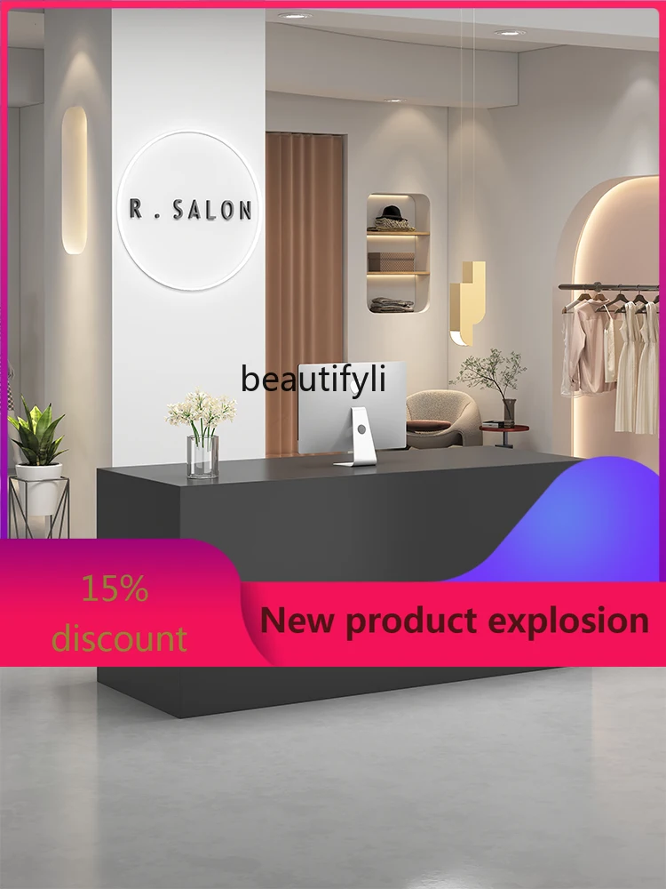 

Clothing Store Cashier Bar Counter Beauty Salon Counter Simple Store Reception Desk