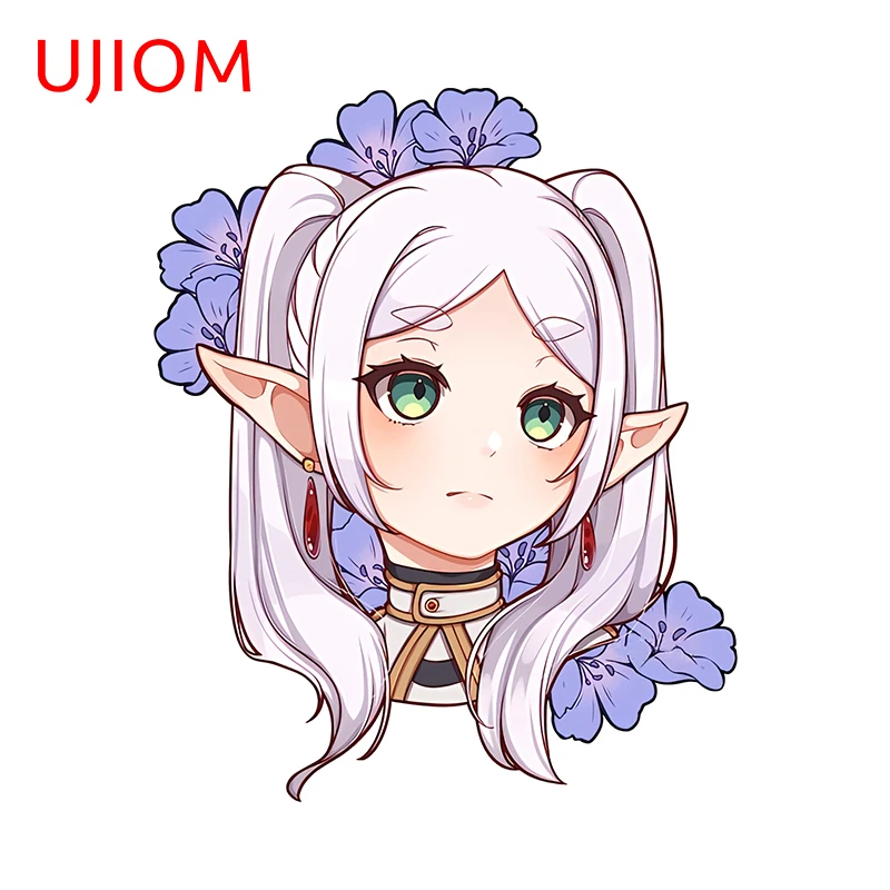 UJIOM Funny Frieren Head Anime Wall Sticker Adorable Cartoon Graffiti Design Decals Creative Living Room Wallpapers Decor