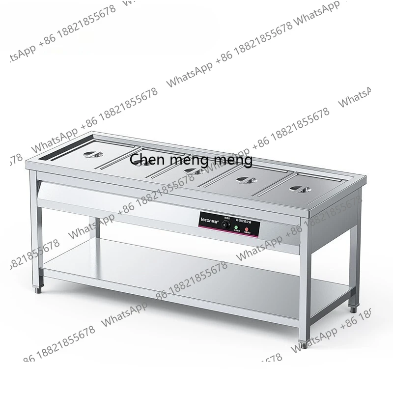 

Commercial insulation dining table 5 grid stainless steel fast food insulation dining table LC-J-SCT05